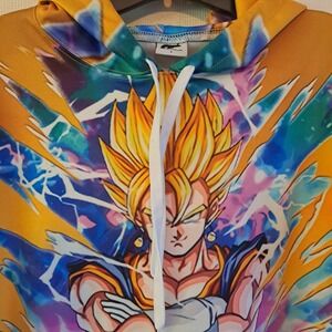 Waibo Bear Vegito Dragon Ball Z Hoodie Mens Large Multicolor Graphic Excellent